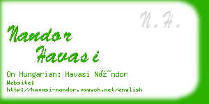 nandor havasi business card